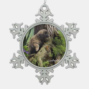 Ludwig the Leonberger Puppy Christmas Ornament