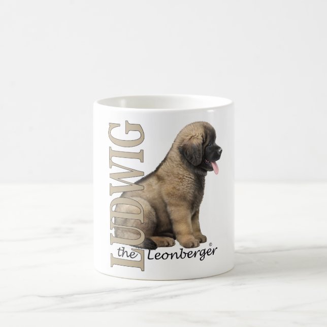 Ludwig the Leonberger Puppy Mugs (Center)