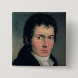 Ludwig van Beethoven , 1804 2 Inch Square Button