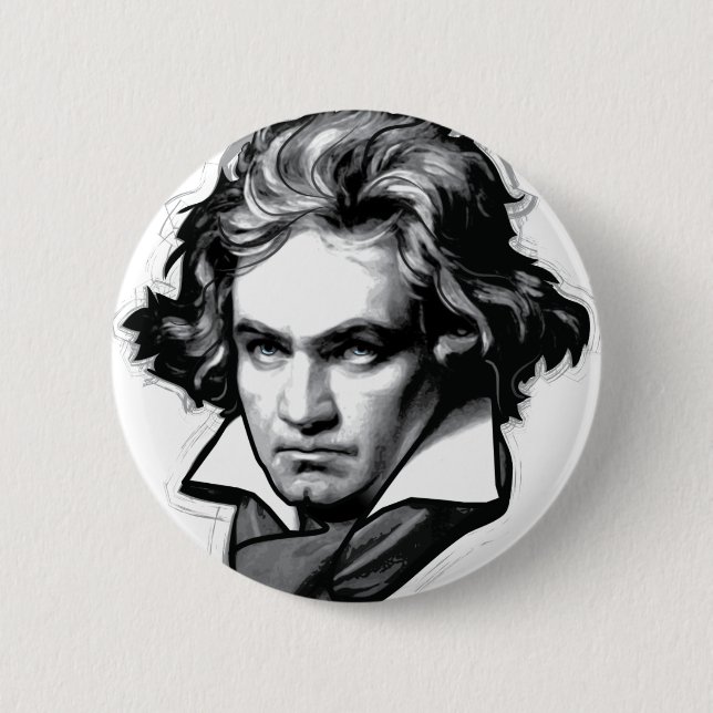 Ludwig van Beethoven 2 Inch Round Button (Front)