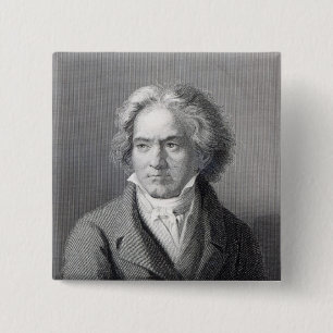 Ludwig van Beethoven 2 Inch Square Button