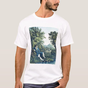 Ludwig van Beethoven by a River (coloured engravin T-Shirt