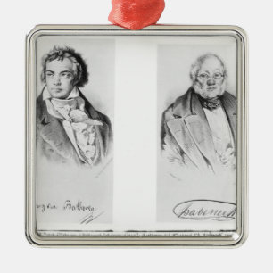 Ludwig van Beethoven & Francois-Antoine Habeneck Metal Ornament
