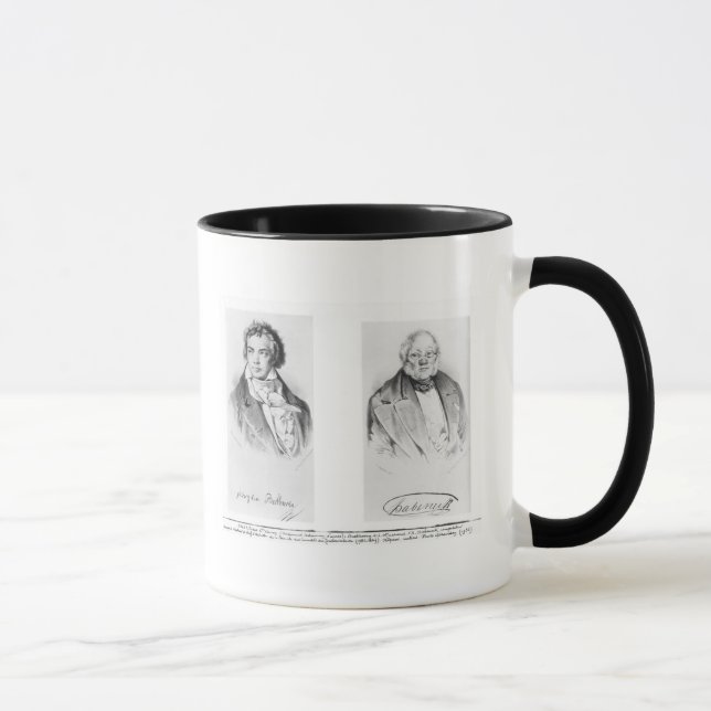Ludwig van Beethoven & Francois-Antoine Habeneck Mug (Right)