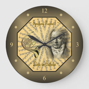 Ludwig van Beethoven ~ German Composer ~ Pianist ~ Large Clock