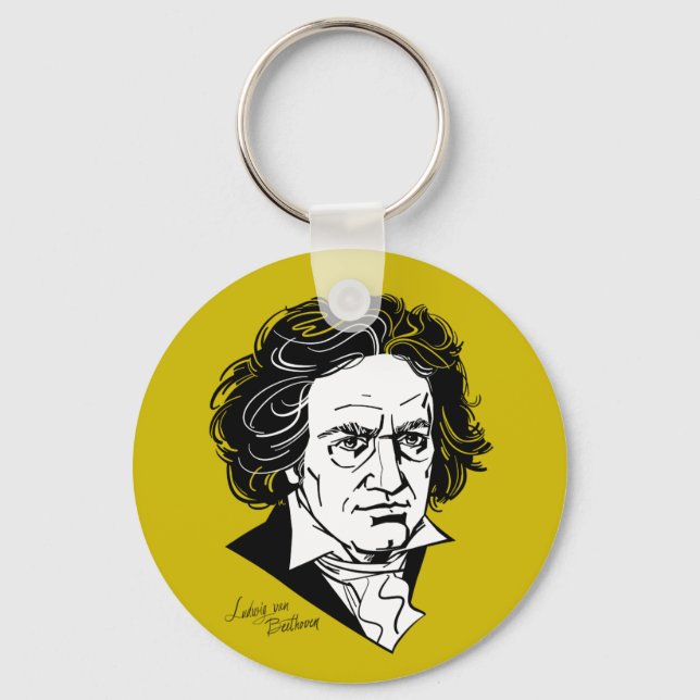 Ludwig van Beethoven Keychain (Front)