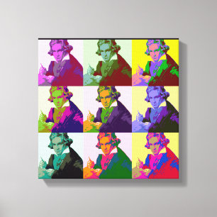 Ludwig Van Beethoven Pop Art Canvas Print
