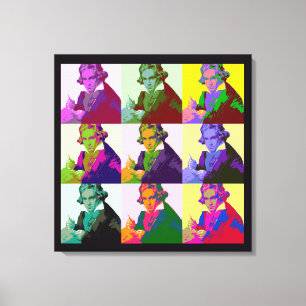 Ludwig Van Beethoven Pop Art Canvas Print
