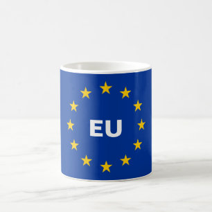 L'UE d'Union européenne marquent la tasse de caf