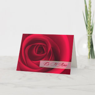 L'Ue Te Amo. Carte Saint Valentin en portugais