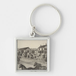Luellen and Fox, Residence of John Fox, Kansas Keychain