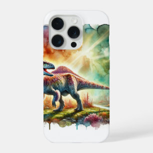 Lufengosaurus in soft hues 120924AREF151 - Waterco iPhone 15 Pro Case