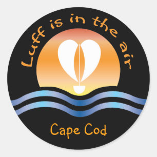 Luffers Sunset_Luff is in the air Cape Cod Classic Round Sticker