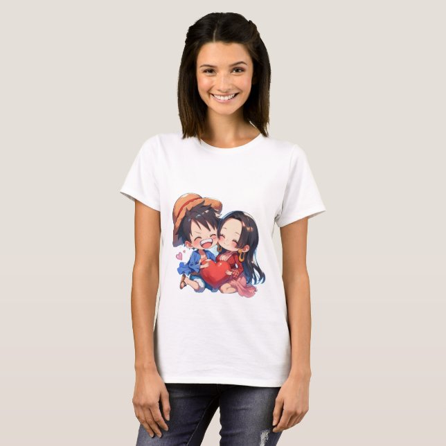 Luffy & Boa Hancock Women’s T-Shirt (Front Full)