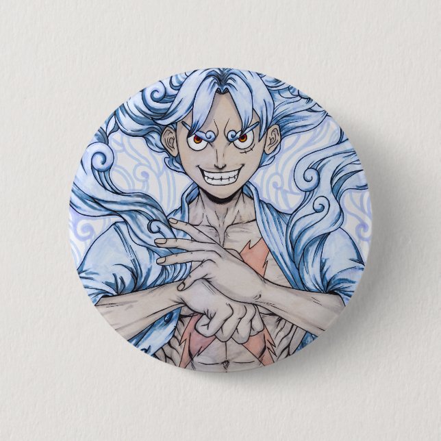 Luffy Gear 5 2 Inch Round Button (Front)