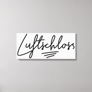 Luftschloss, German Word, Air Castles, Daydream Canvas Print