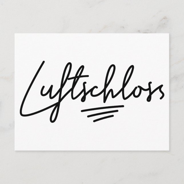 Luftschloss, German Word, Air Castles, Daydream Holiday Postcard (Front)