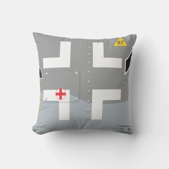 LUFTWAFFE FIGHTER WWII THROW PILLOW (Front)