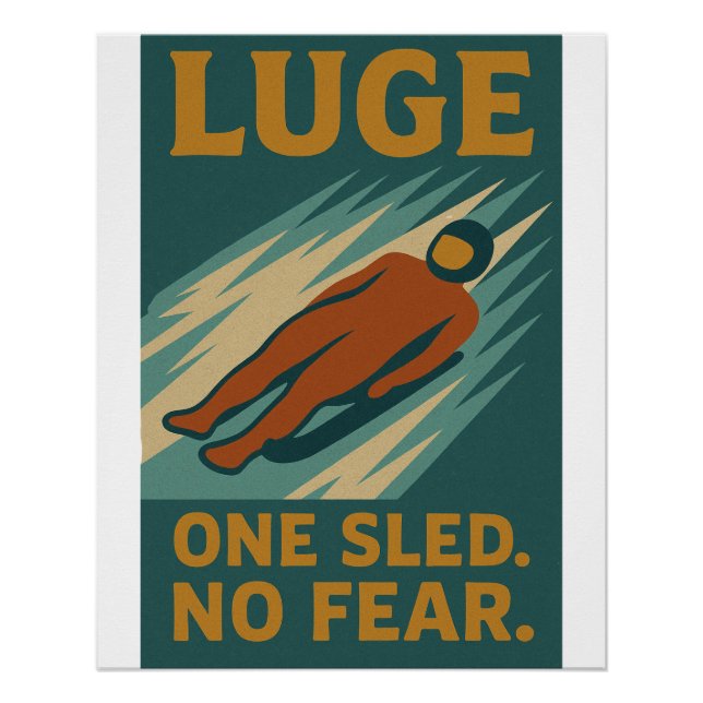 Luge – One Sled. No Fear Poster (Front)