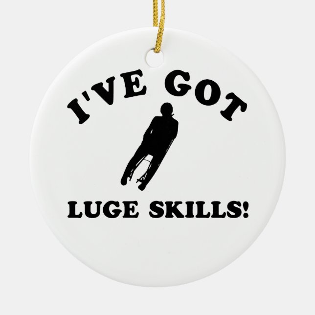 luge skill gift items ceramic ornament (Front)