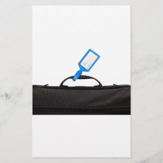 Luggage bag with identification tag stationery