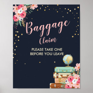 Luggage drop Off Sign Travel shower Miss to Mrs