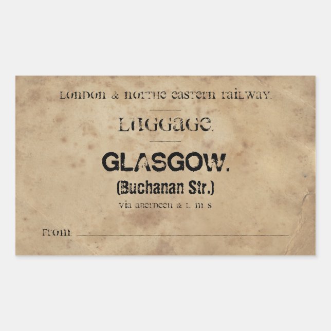 Luggage Glasgow (To customize) Sticker (Front)