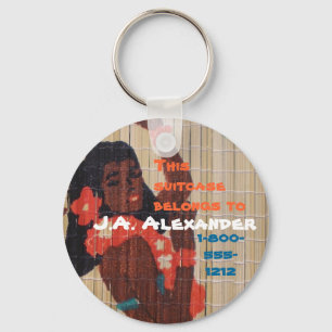 Luggage I.D. Tag Hula Dancer Keychain