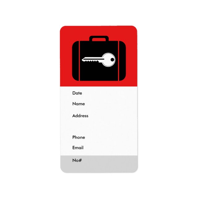Luggage Label Red (Front)