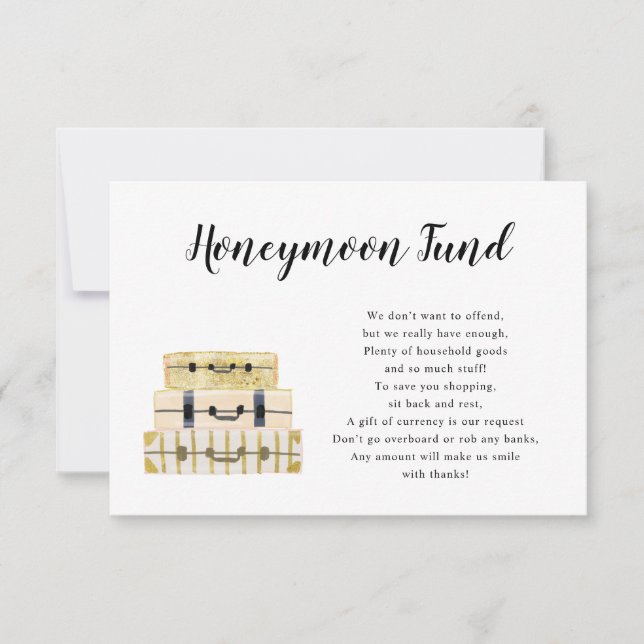 Luggage Stack Honeymoon Fund card (Front)