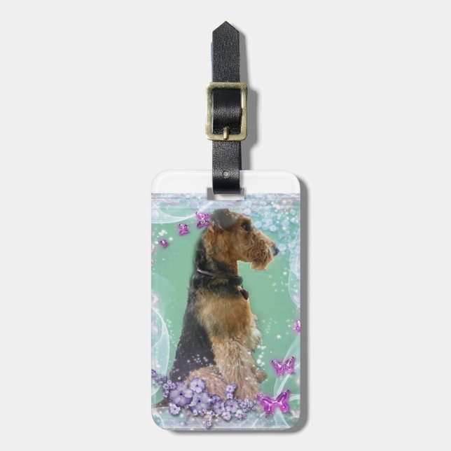 Luggage Tag Airedale Terrier (Front Vertical)