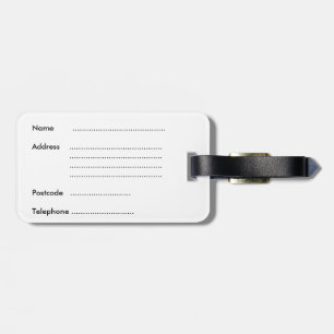 luggage tag. Bluebell wood road less travelled Tag
