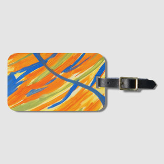 Luggage Tag-Bold colourful Abstract Art print Tag