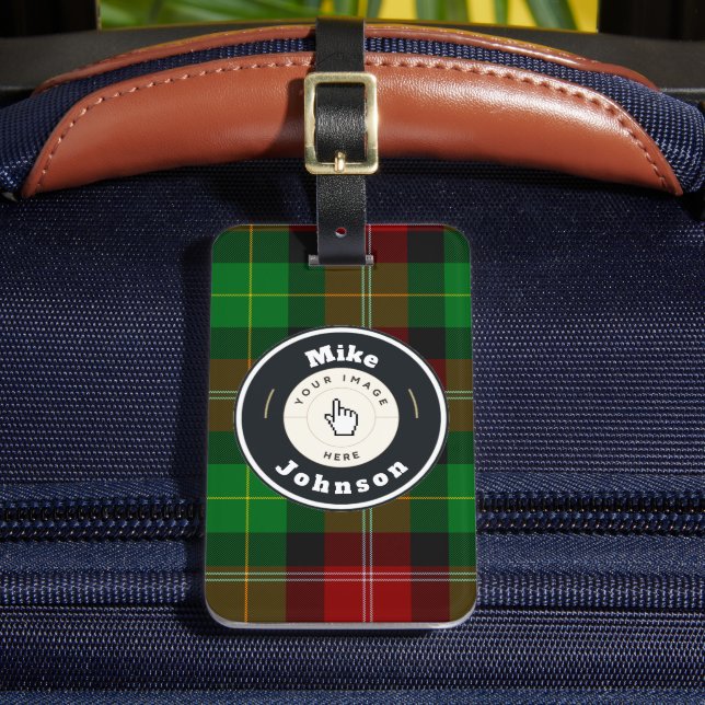 Luggage Tag - Custom Scottish Plaid (add name) (Front Insitu 2)