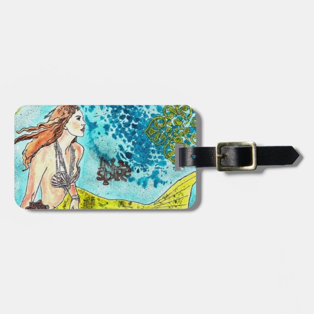 Luggage Tag CUSTOMIZE  Tranquil Waters Mermaid (Front Horizontal)