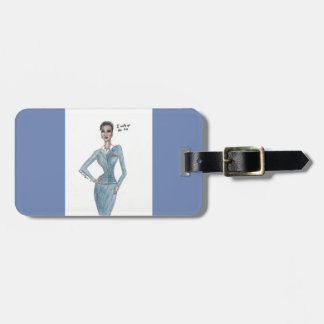luggage tag. Flight attendant themed Tag