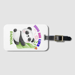 Luggage Tag – Hug Me Like a Panda 🐼