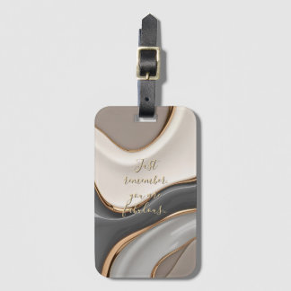 Luggage tag in stylish graphic
