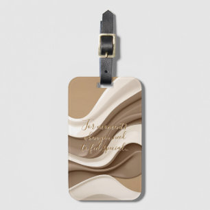 Luggage tag in stylish graphic