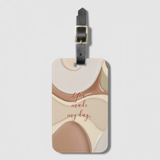 Luggage tag in stylish graphic