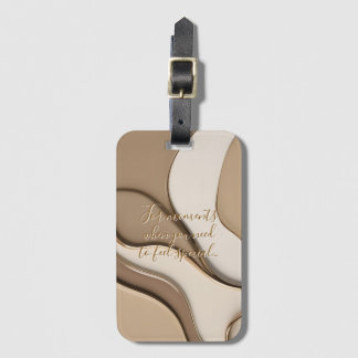 Luggage tag in stylish graphic