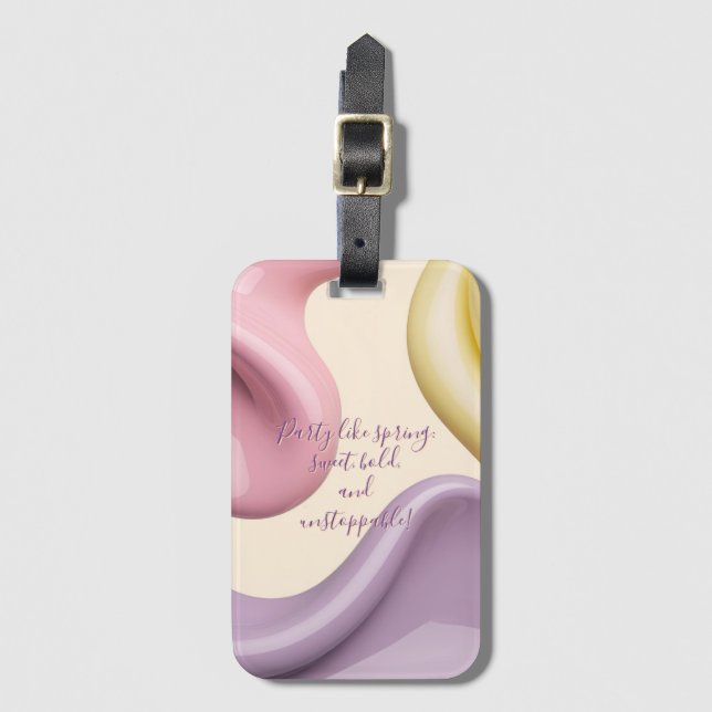 Luggage tag in stylish graphic (Front Vertical)