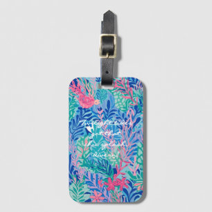 Luggage tag in stylish graphic