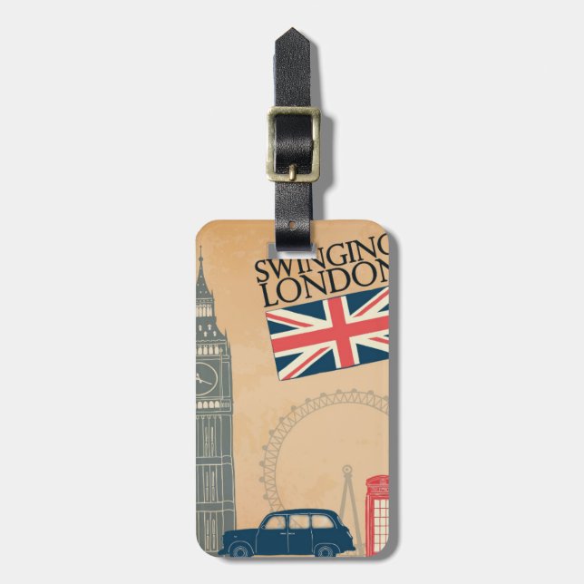 Luggage Tag London (Front Vertical)