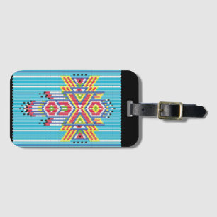 Luggage Tag navajo falcon bead design