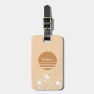 Luggage tag - 'Peach Horizons', Personalised