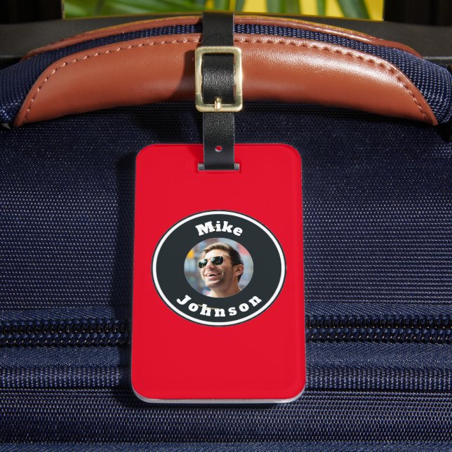 Luggage Tag - Personalized Photo & name (Front Insitu 2)