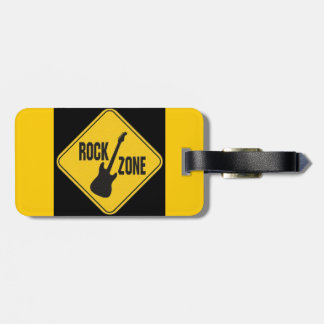 luggage tag, rock zone, guitar, rock and roll tag
