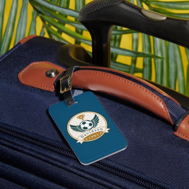 Luggage Tag - Soccer - Personalized - Add Name (Front Insitu 1)