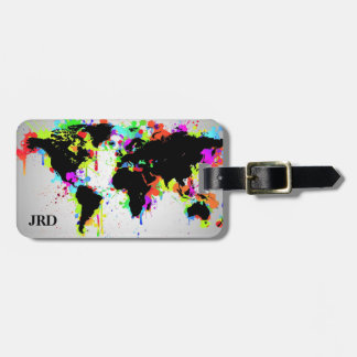 Luggage Tag, Splatter Paint Tag